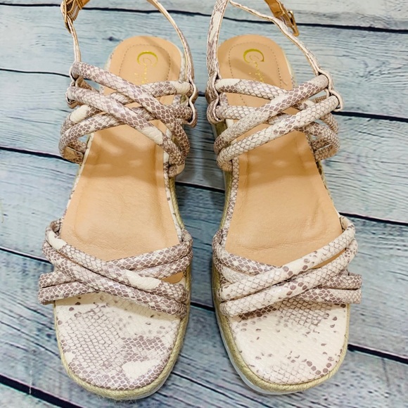 Cato | Snake Print Platform Espadrille Sandal - Picture 5 of 5